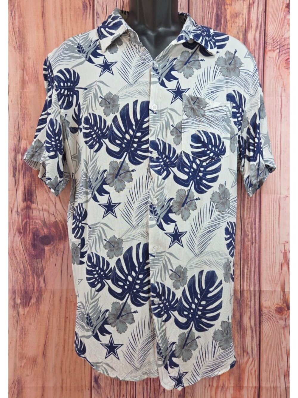 Dallas Cowboys NFL Team Apparel Hawaiian Shirt Size Large